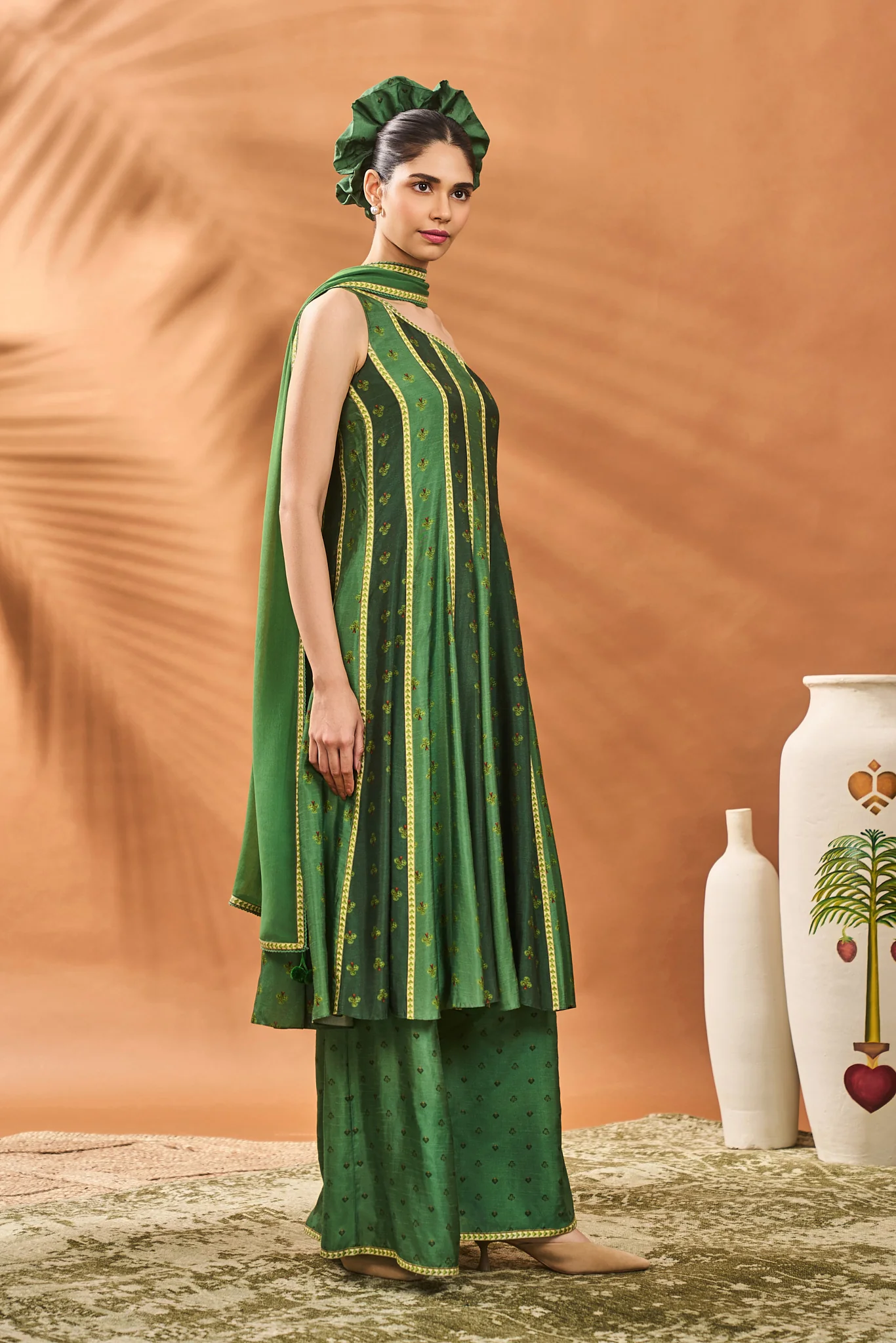Green Petal Play Anarkali Set - Image 4