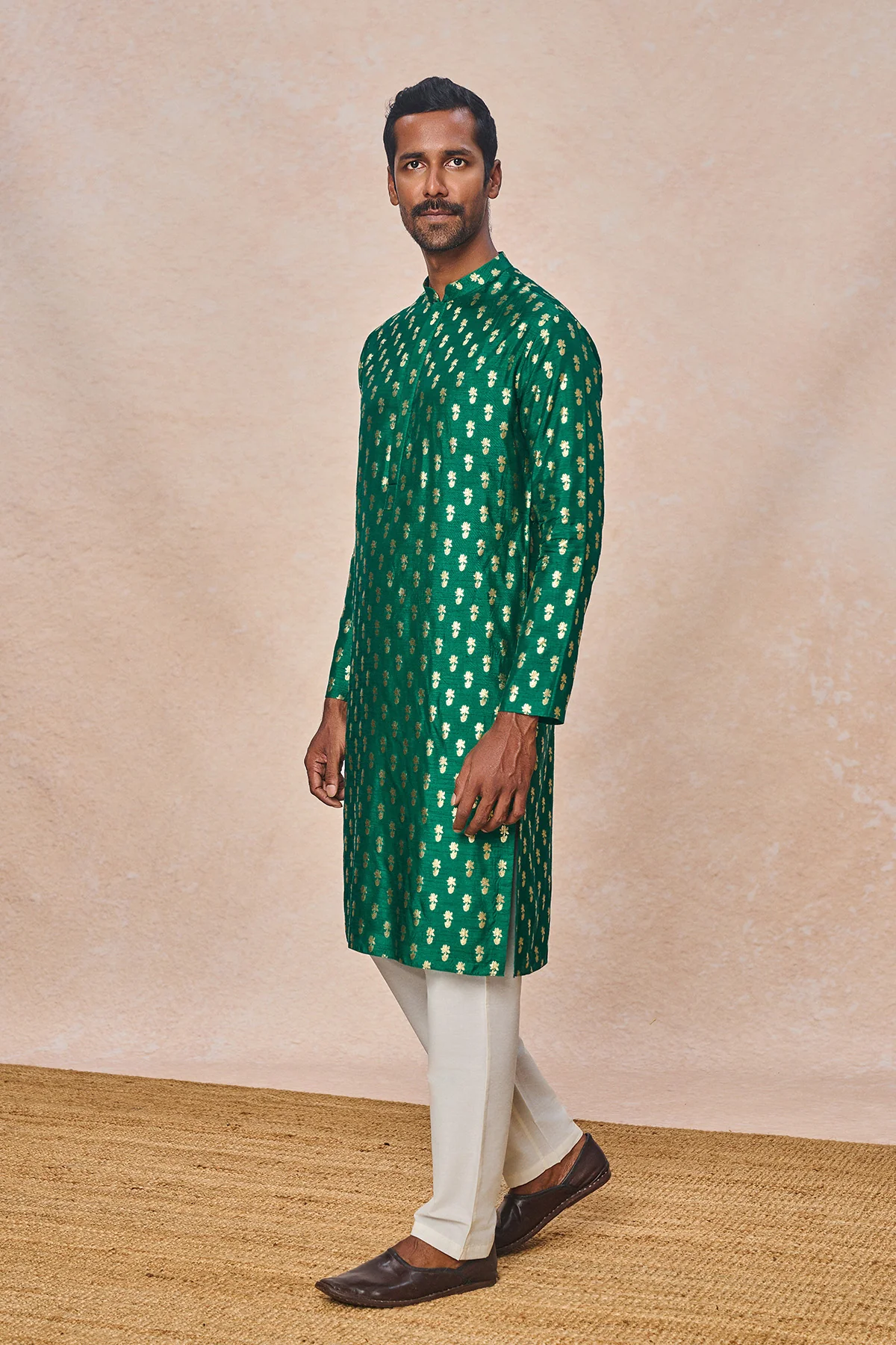 Green Pixie Dust Kurta Set - Image 3