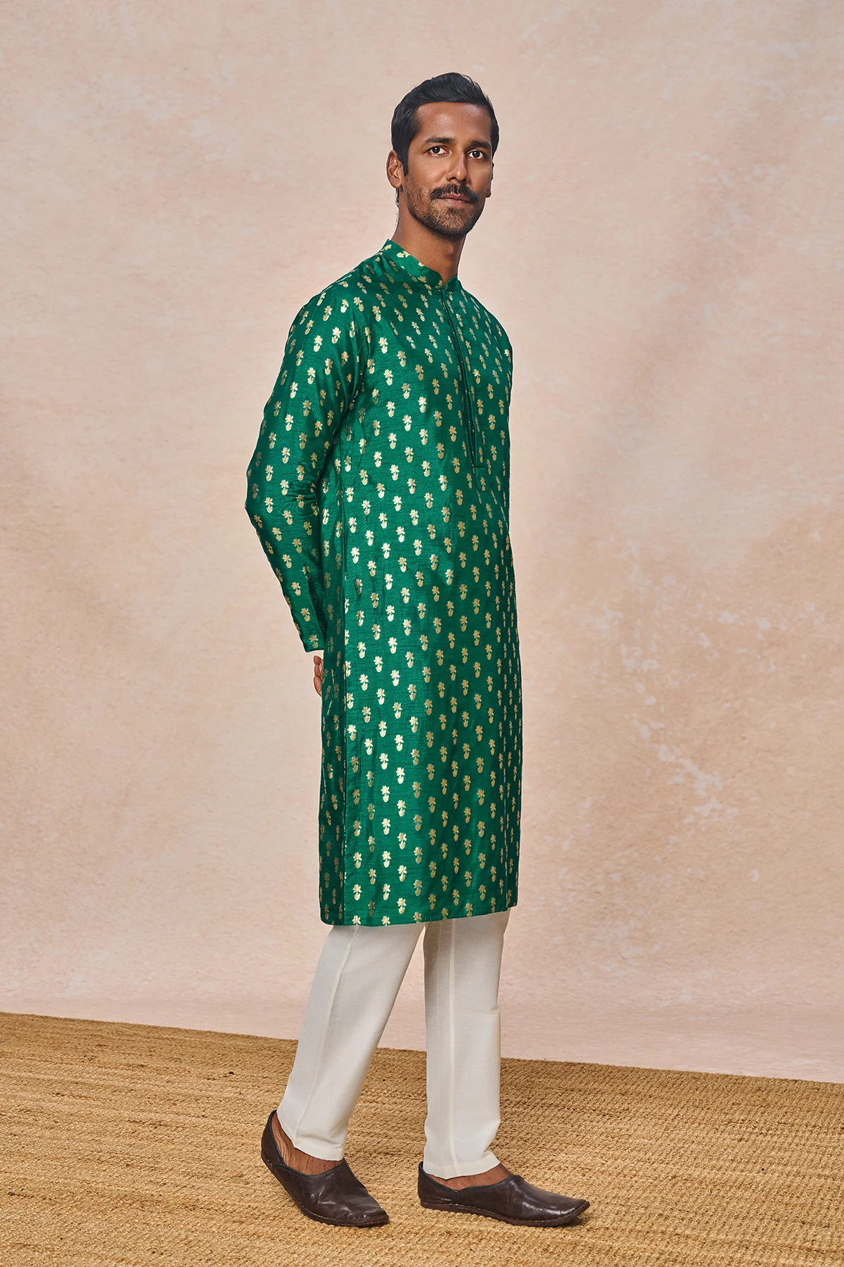 Green Pixie Dust Kurta Set - Image 4