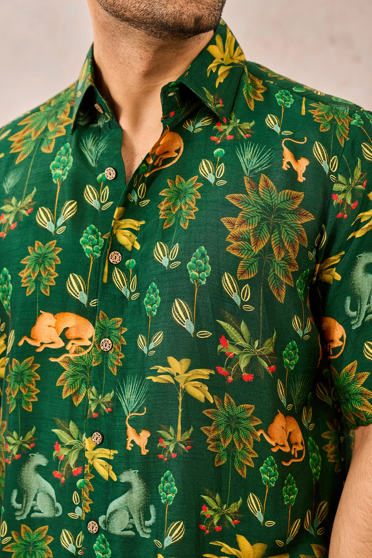 Green Tropical Rhapsody Shirt - Image 4