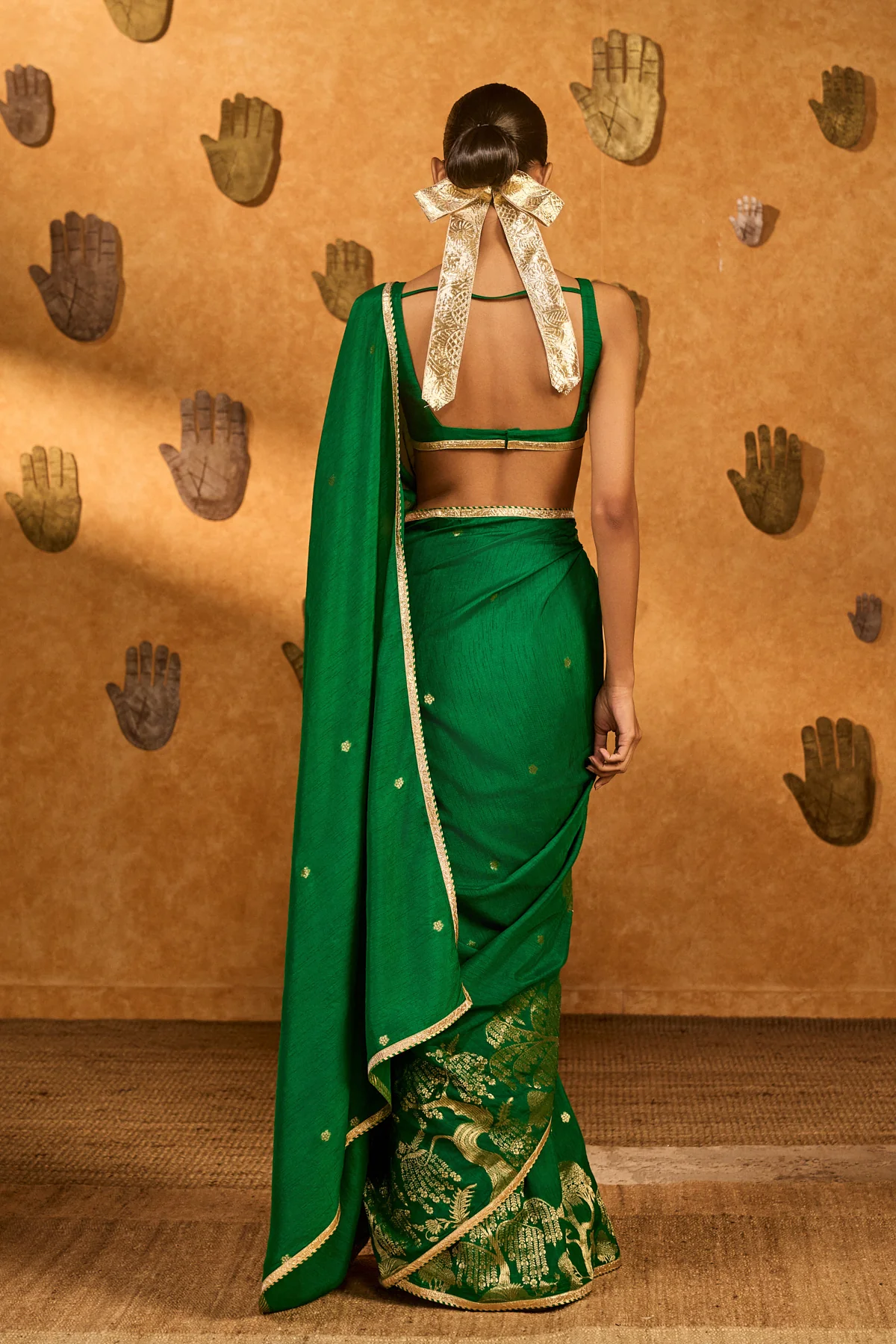 Green Zen Saree - Image 2