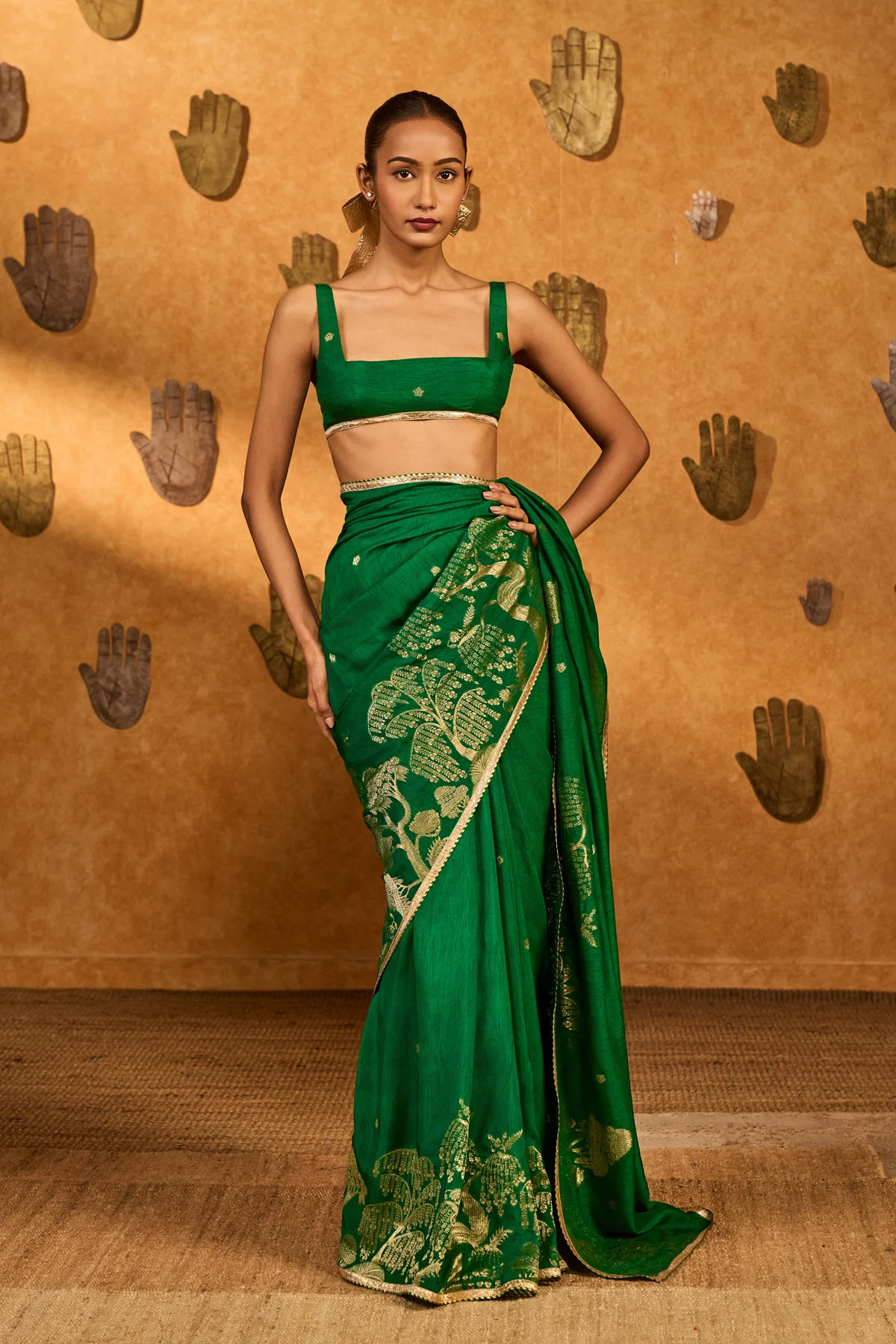 Green Zen Saree - Image 3