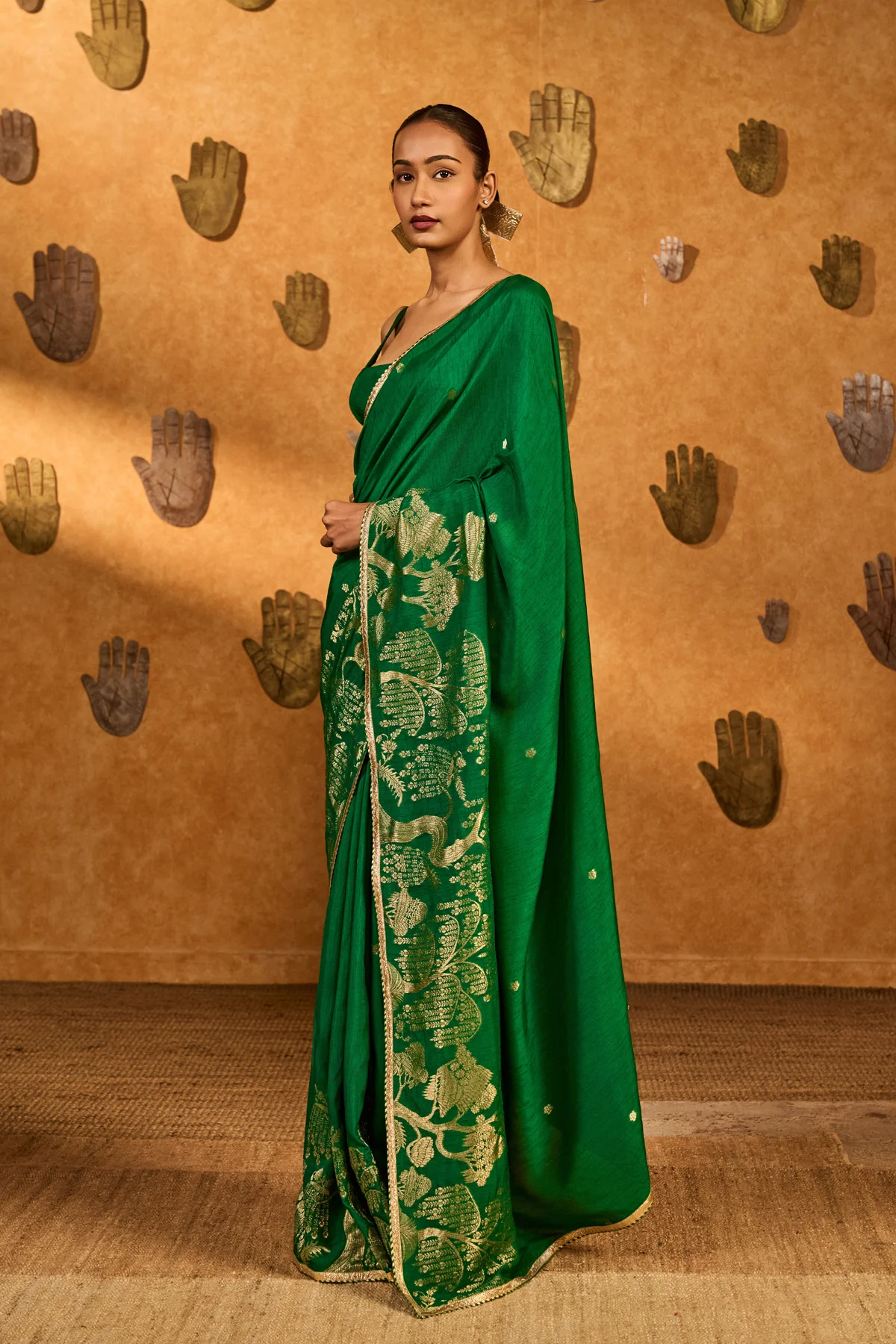 Green Zen Saree - Image 4