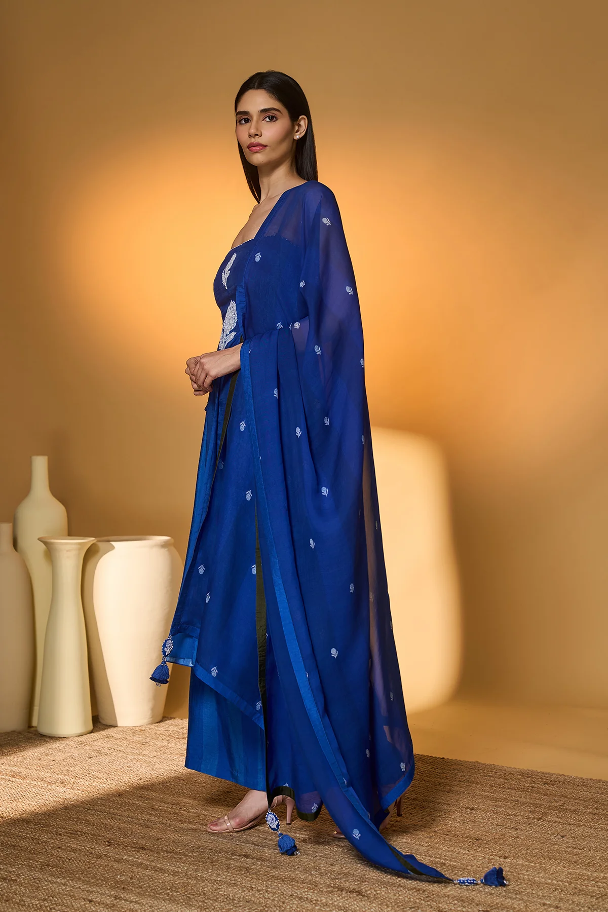 Heart of Eden on Ocean Haze Anarkali Set - Image 3