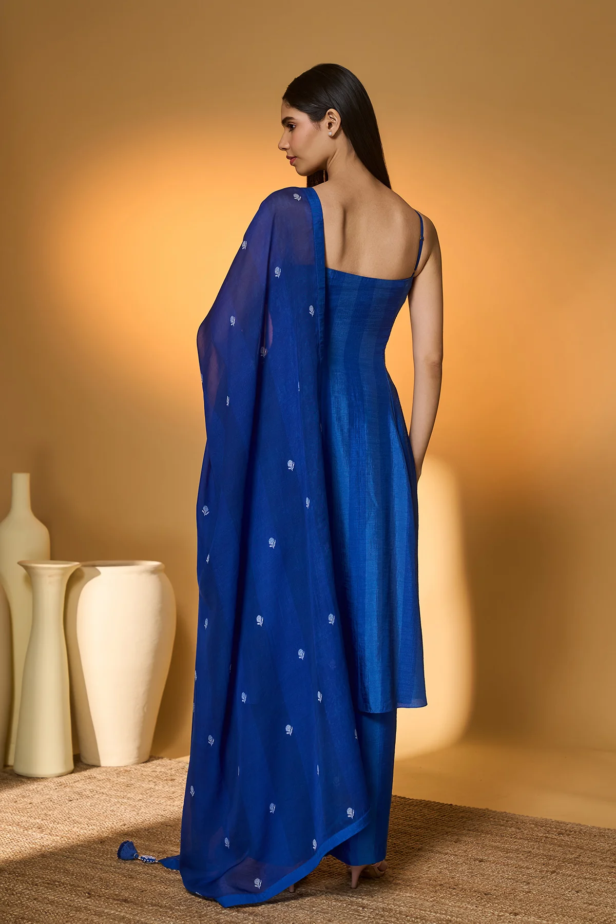 Heart of Eden on Ocean Haze Anarkali Set - Image 4