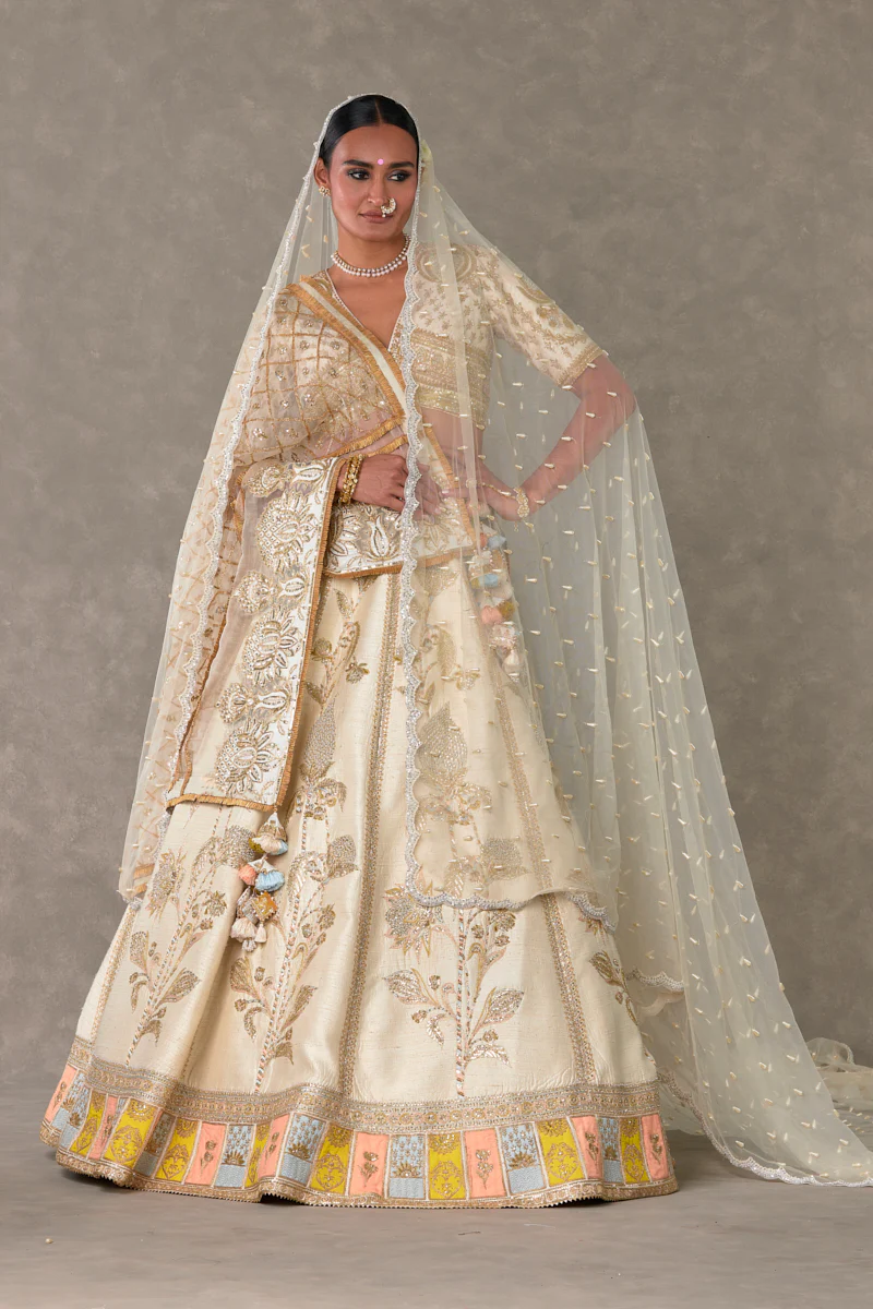 Ivory Anar-Phool Lehenga - Image 6