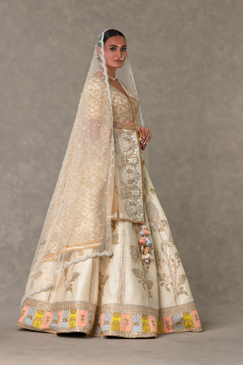 Ivory Anar-Phool Lehenga - Image 9