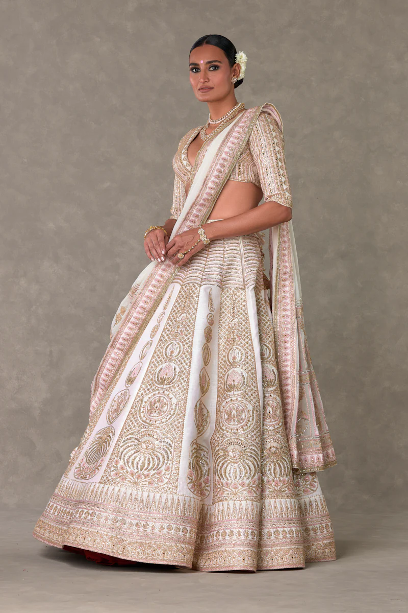 Ivory Bagh-E-Bahar Lehenga - Image 4