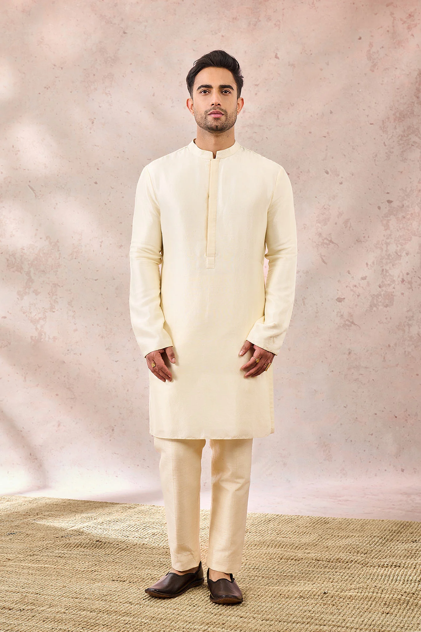 Ivory Bagh E Bahar Sherwani Set - Image 7