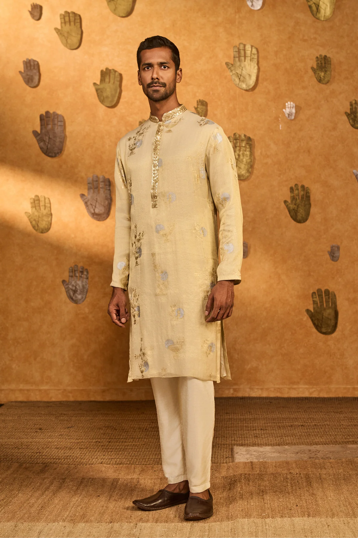 Gold Ivory Moon Garden Kurta Set - Image 3