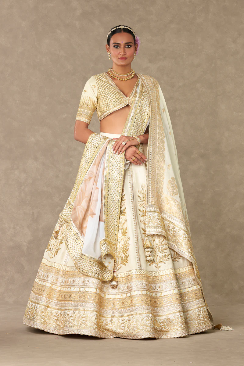 Ivory Neel-Kamal Lehenga Set - Image 4