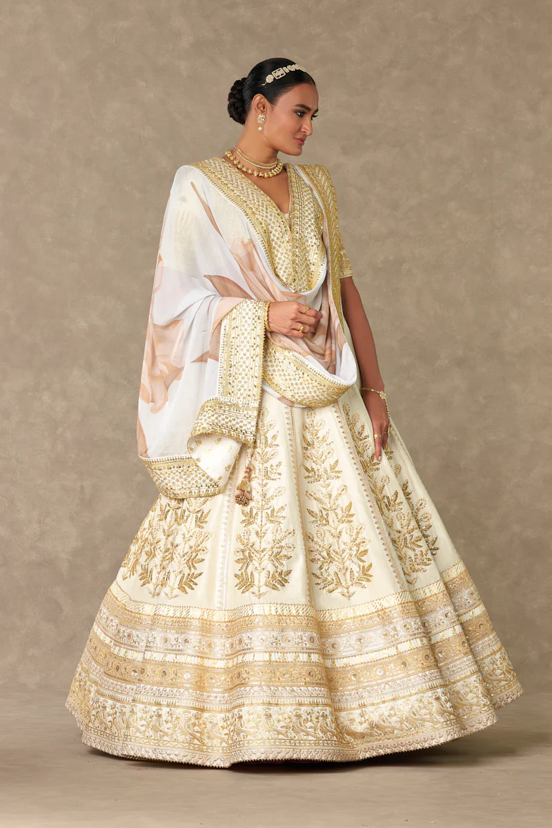 Ivory Neel-Kamal Lehenga Set - Image 9