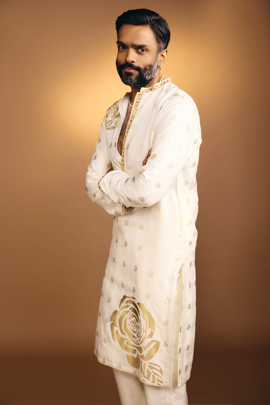 Ivory Rose Blush Kurta - Image 3