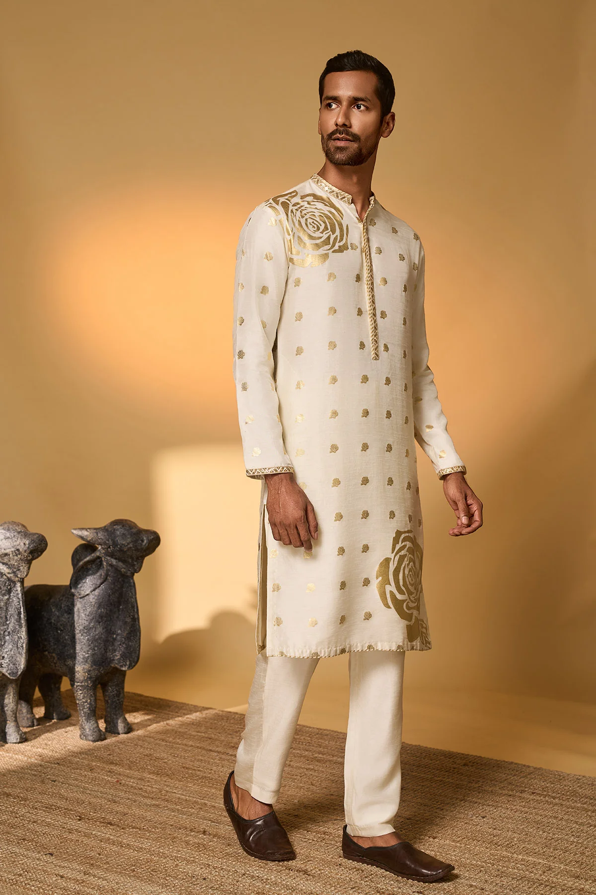 Ivory Rose Blush Kurta - Image 8