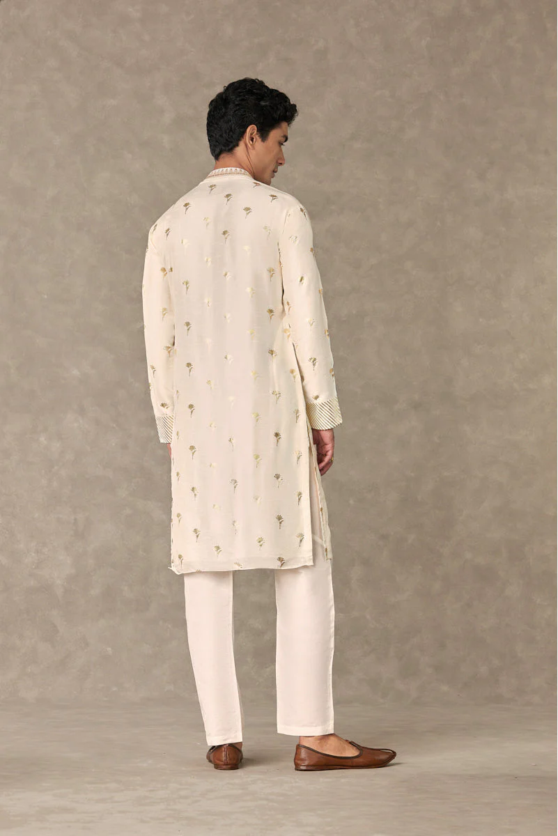 Ivory Wine Garden Kurta - Image 5