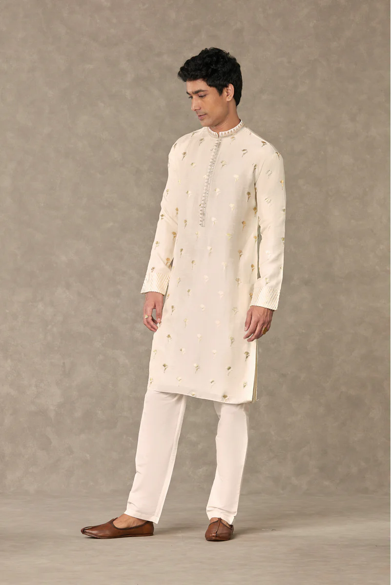 Ivory Wine Garden Kurta Set - Image 2