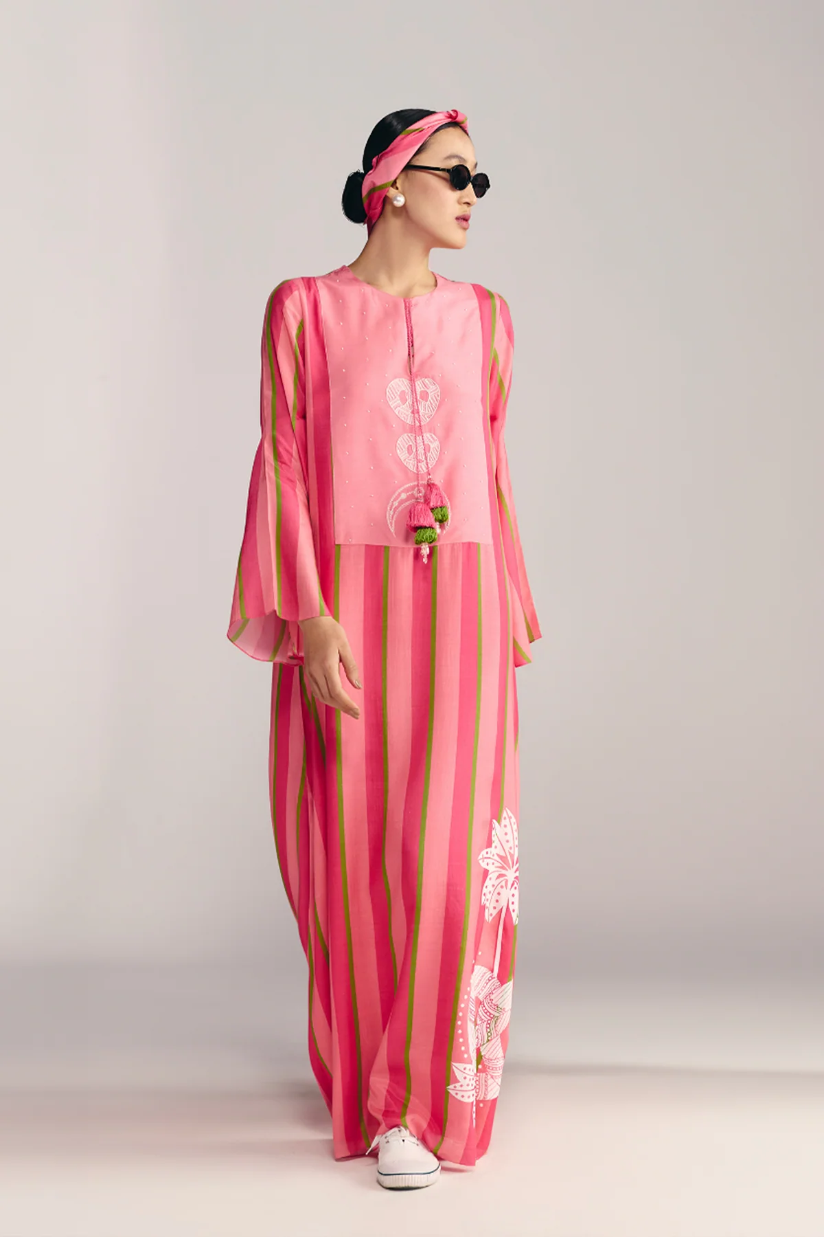 Jungle Bakery In Sunset Sorbet Kaftan - Image 5