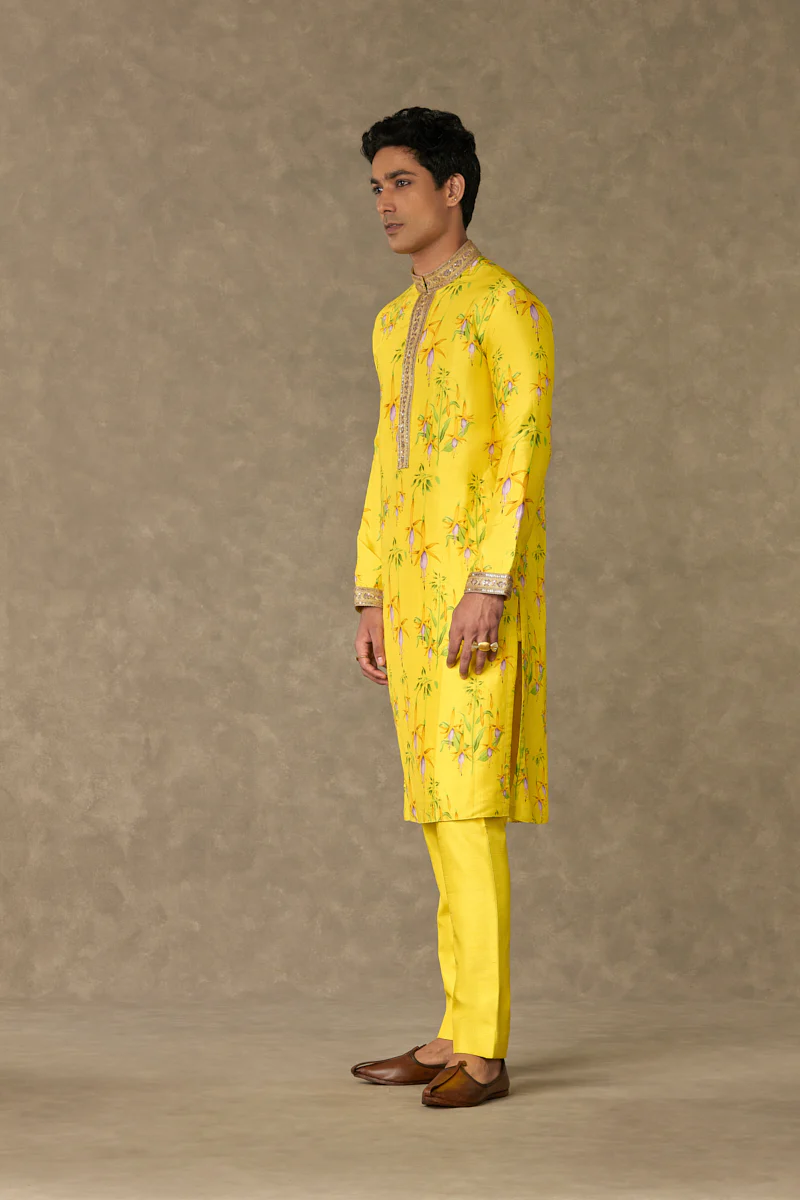 Lemon Yellow Juhi Kurta Set - Image 4