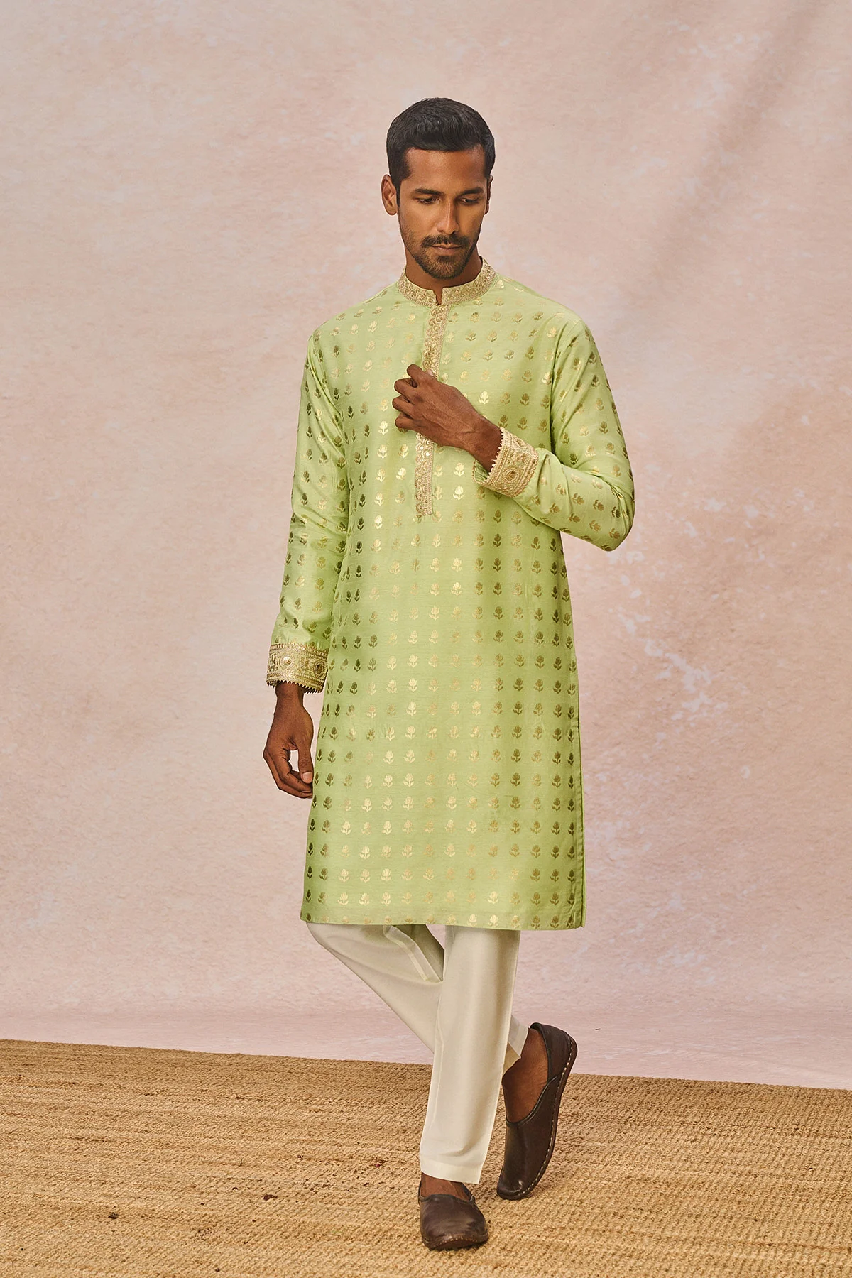 Lime Green Wallflower Kurta Set - Image 5