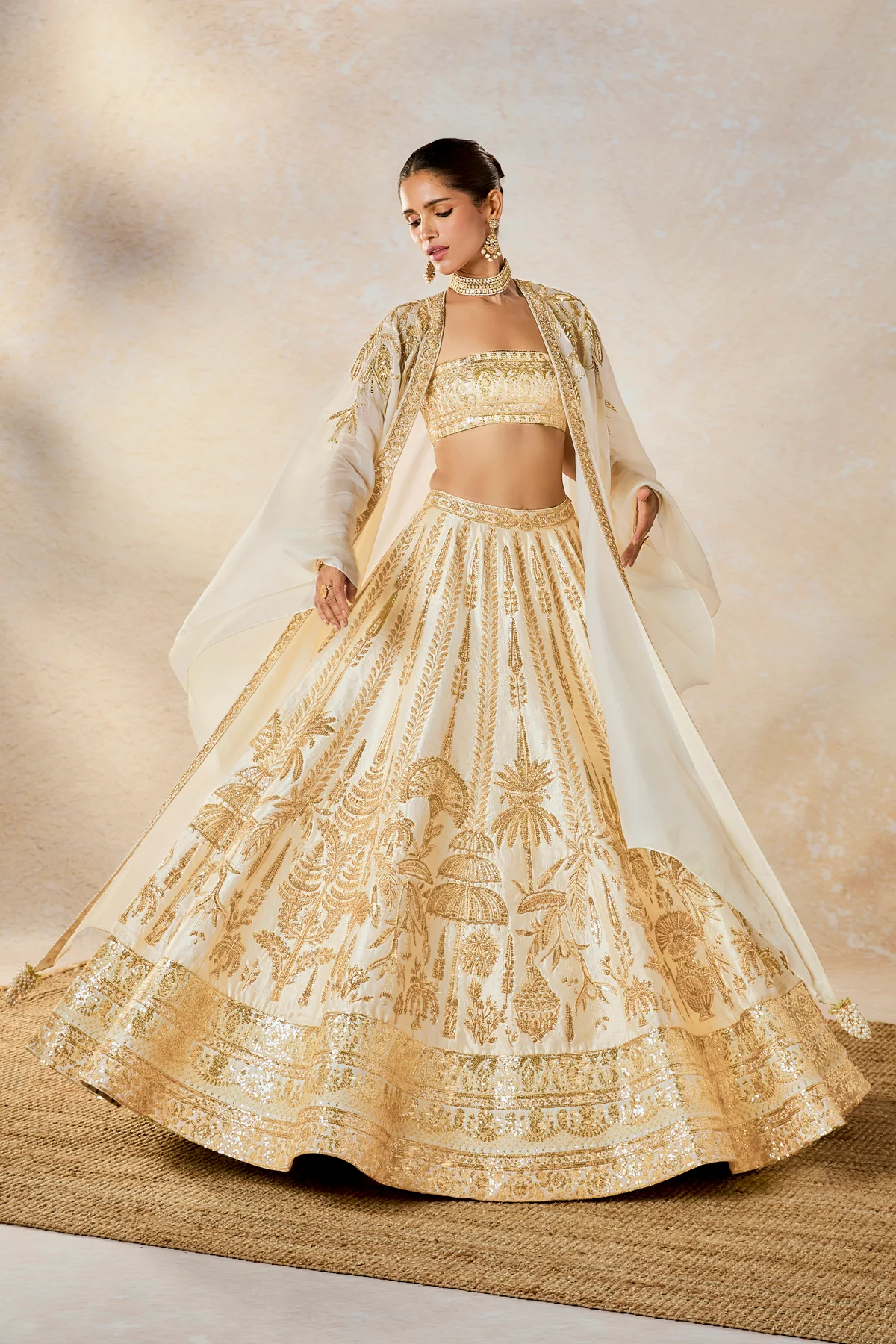 Malai Barfi Cape Lehenga - Image 3
