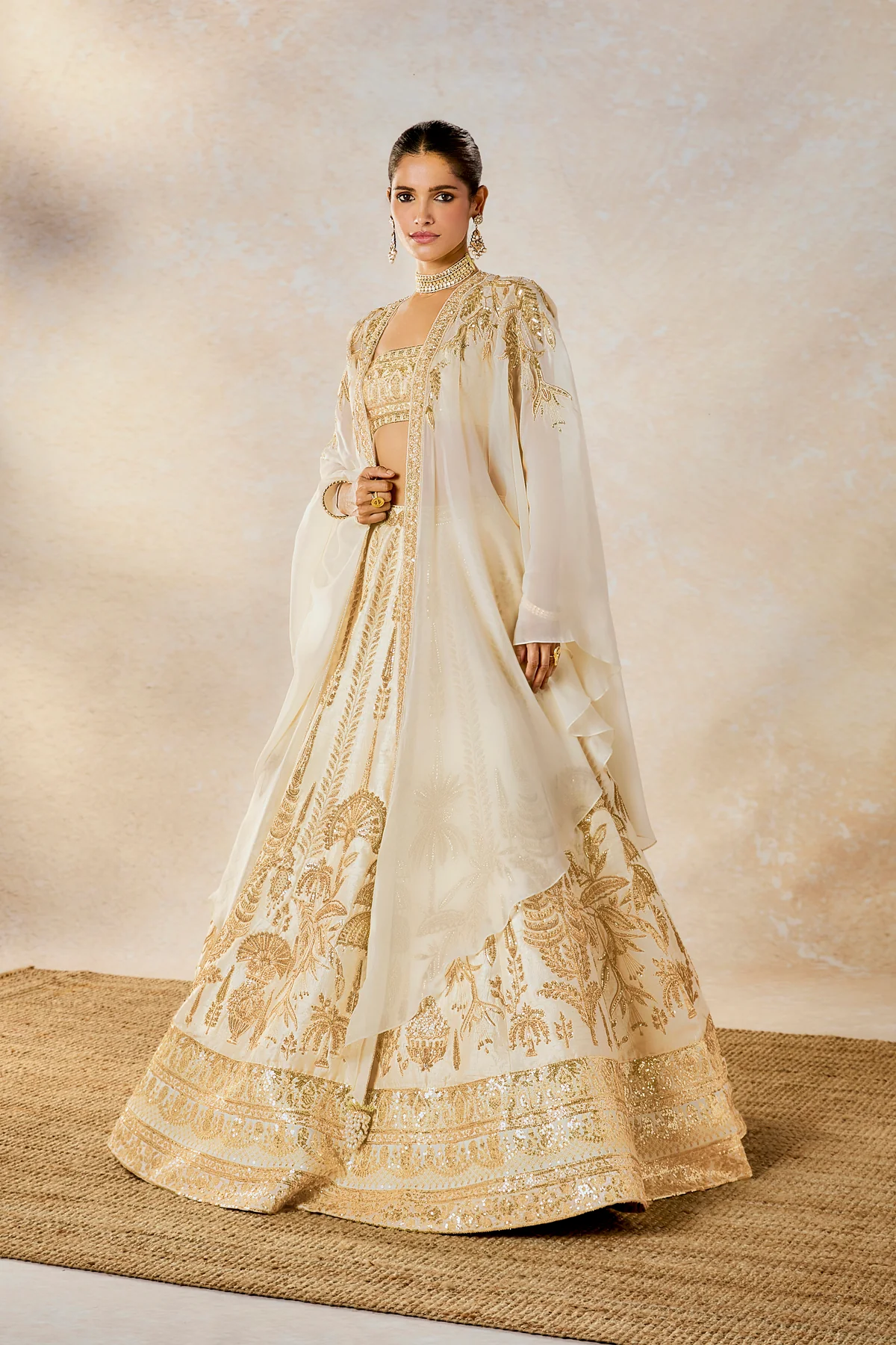 Malai Barfi Cape Lehenga - Image 5