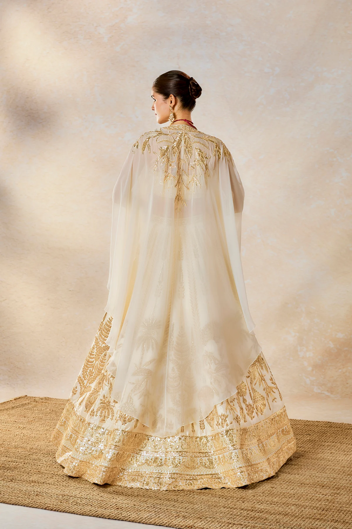Malai Barfi Cape Lehenga - Image 6