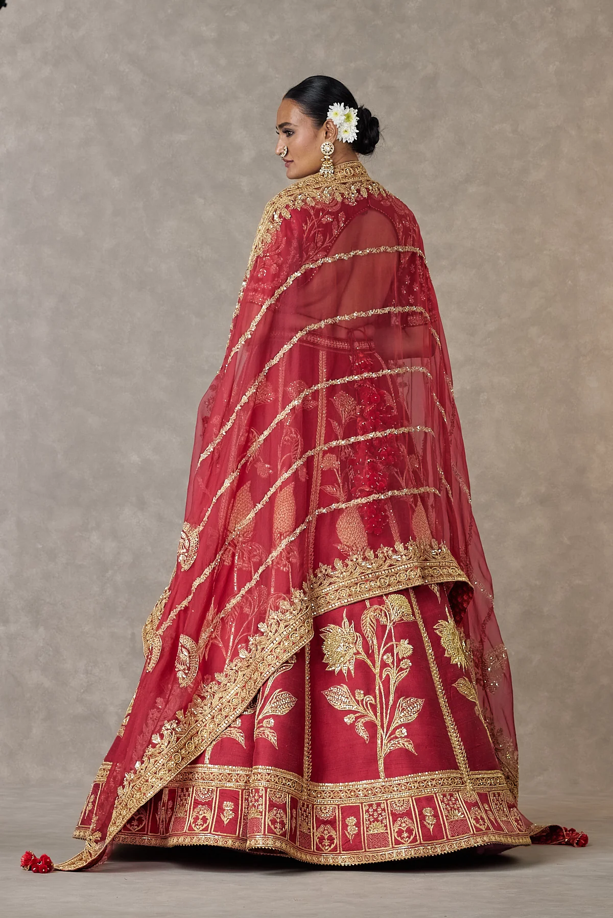 Maroon 'Anar-Phool' Lehenga Set - Image 8