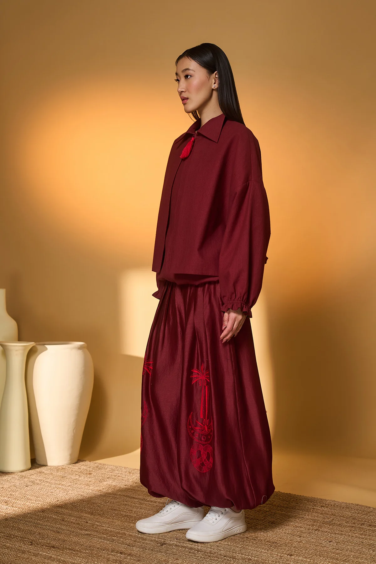Maroon Pine-Code of Jungle Bakery Co-Ord Set - Image 6