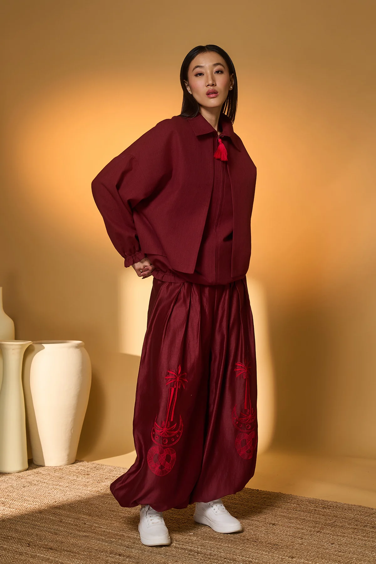 Maroon Pine-Code of Jungle Bakery Co-Ord Set - Image 7