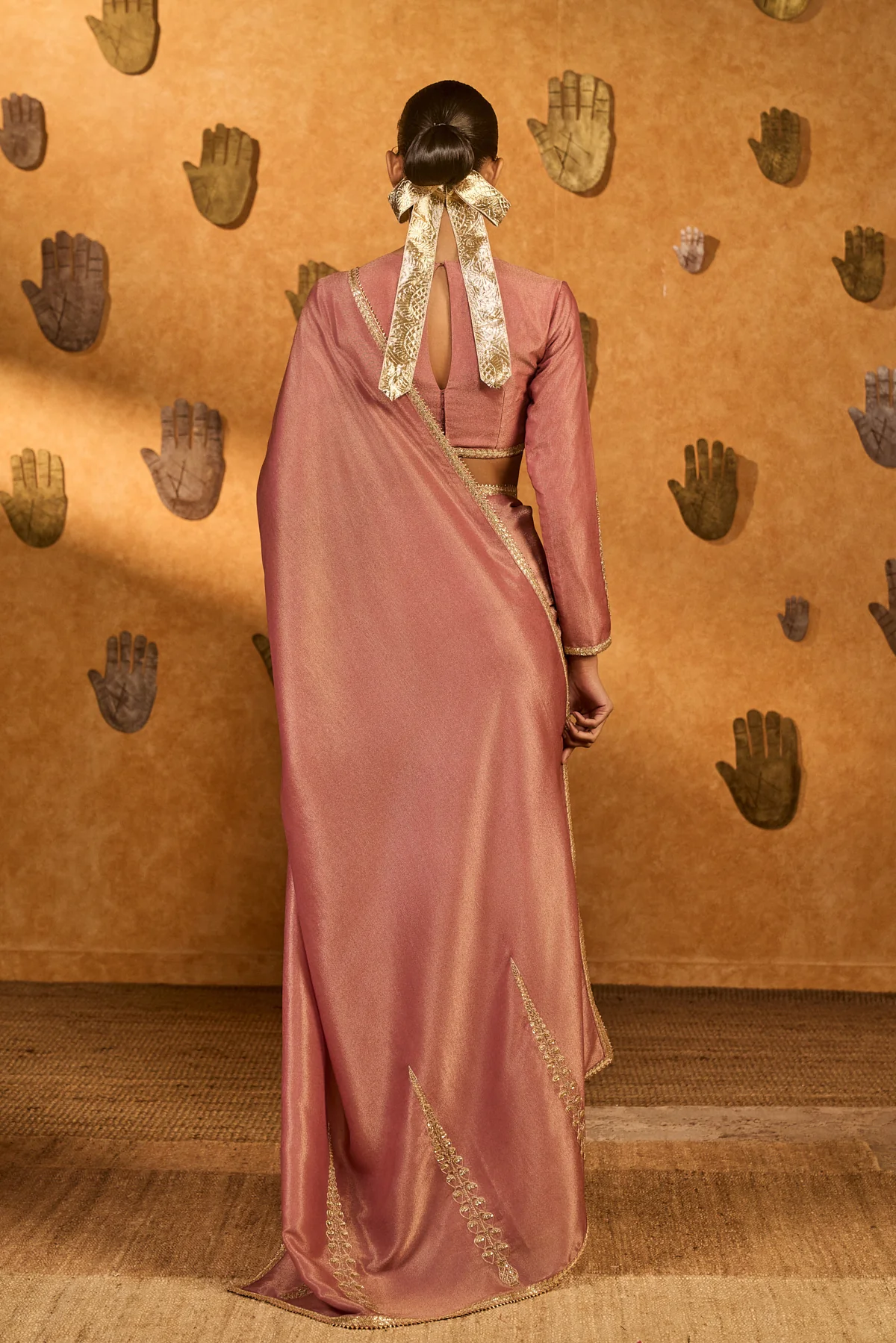 Mauve Moon Garden Tissue Saree - Image 6