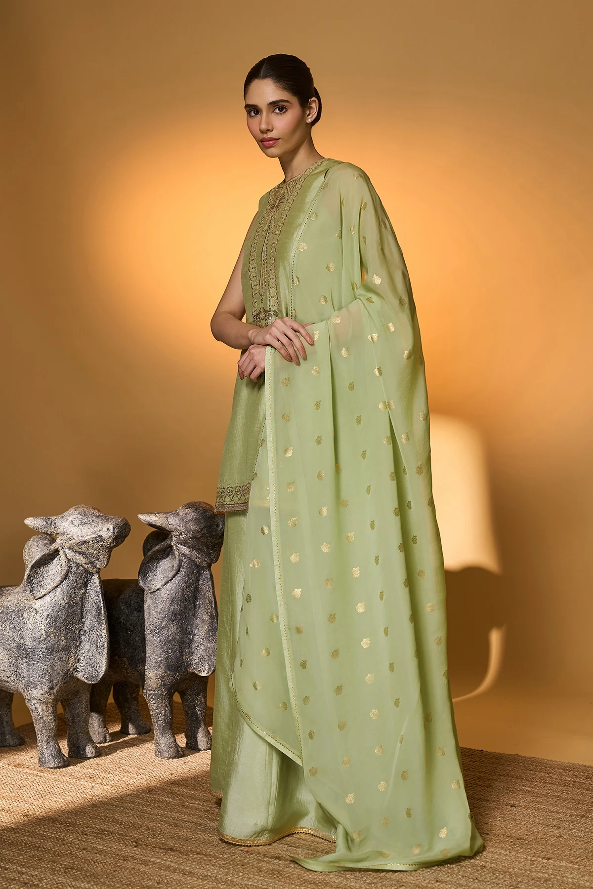 Mint Rose Blush Kurta Set - Image 10