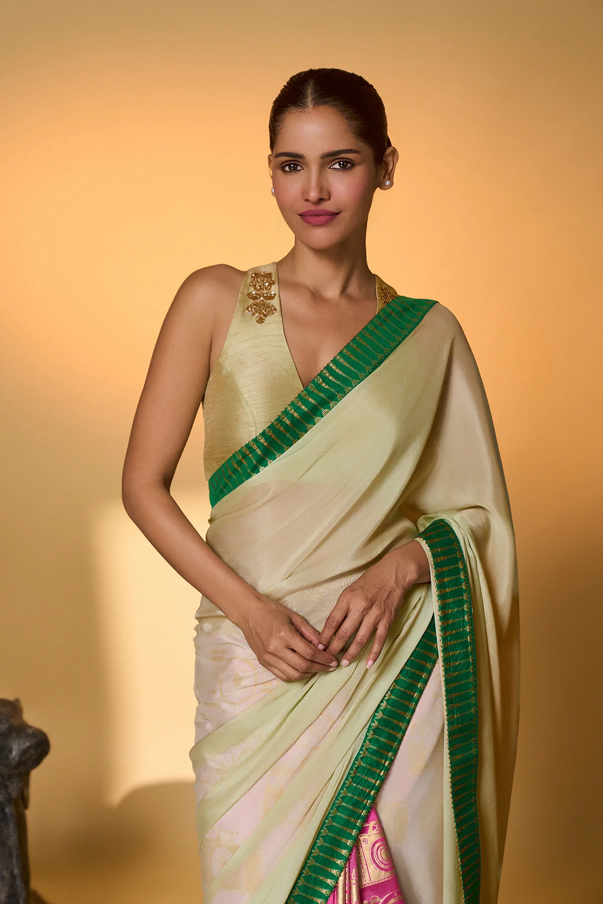 Mint Turtle Tale Saree - Image 9