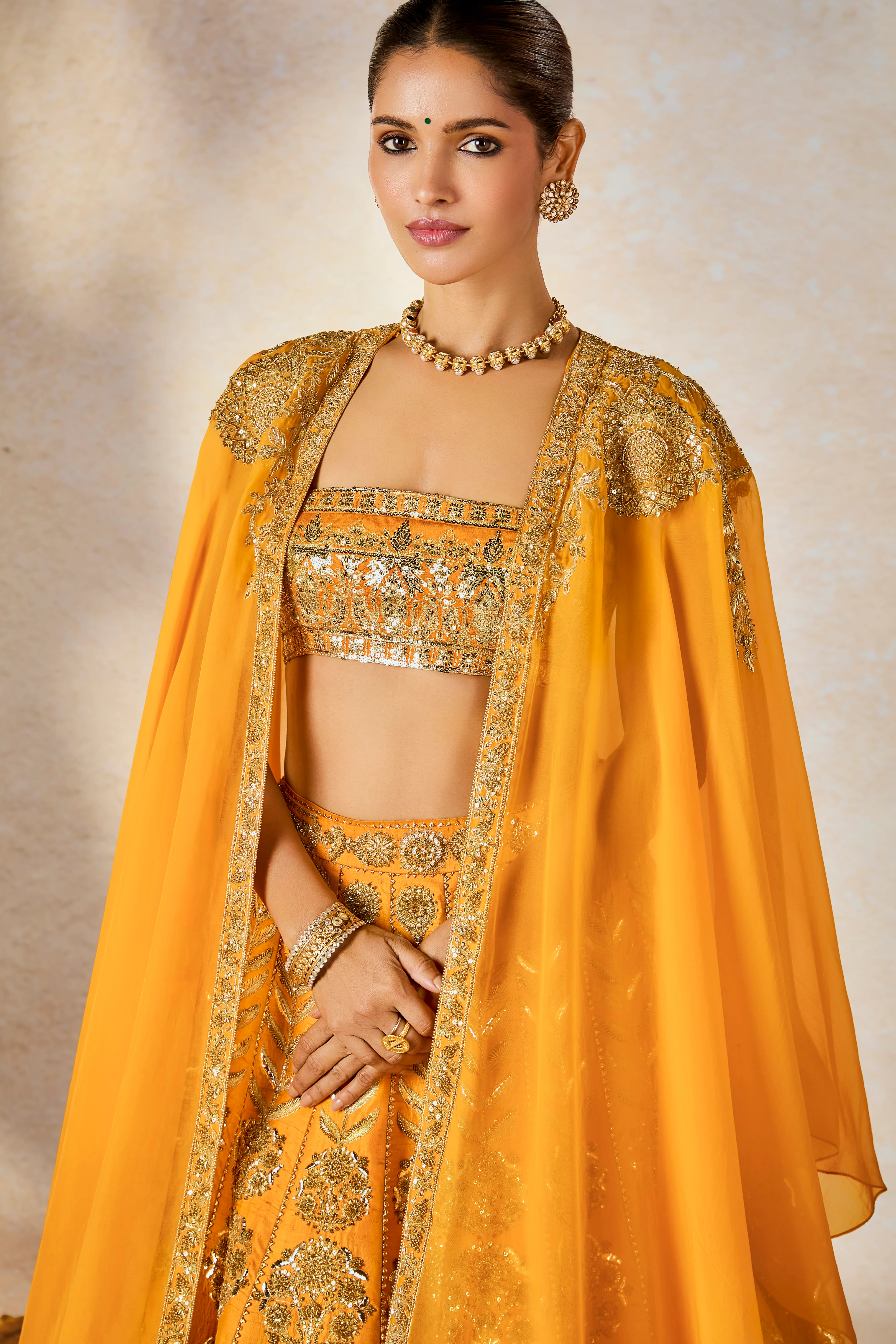 Motichur Cape Lehenga - Image 3