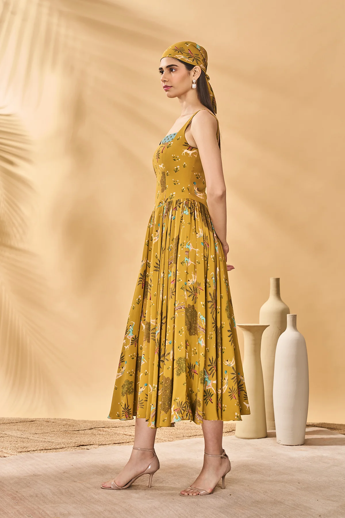 Mustard Pirouette Picnic Corset Dress - Image 2