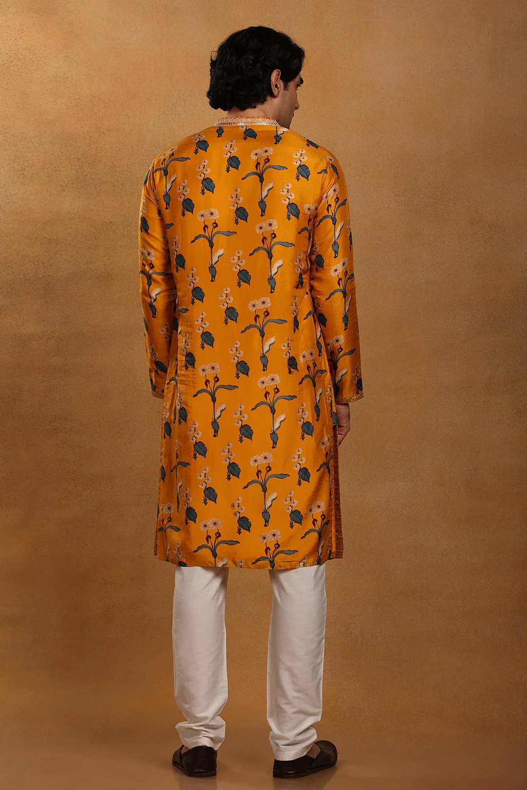 Mustard Spring Blossom Kurta Set - Image 4