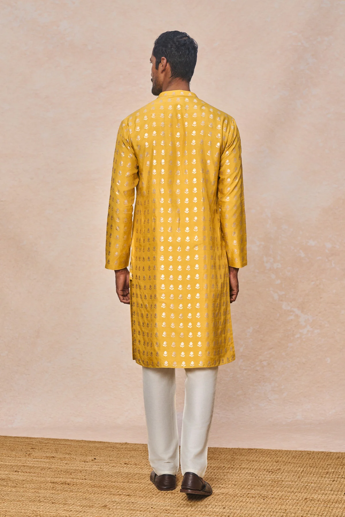 Mustard Wallflower Kurta Set - Image 5