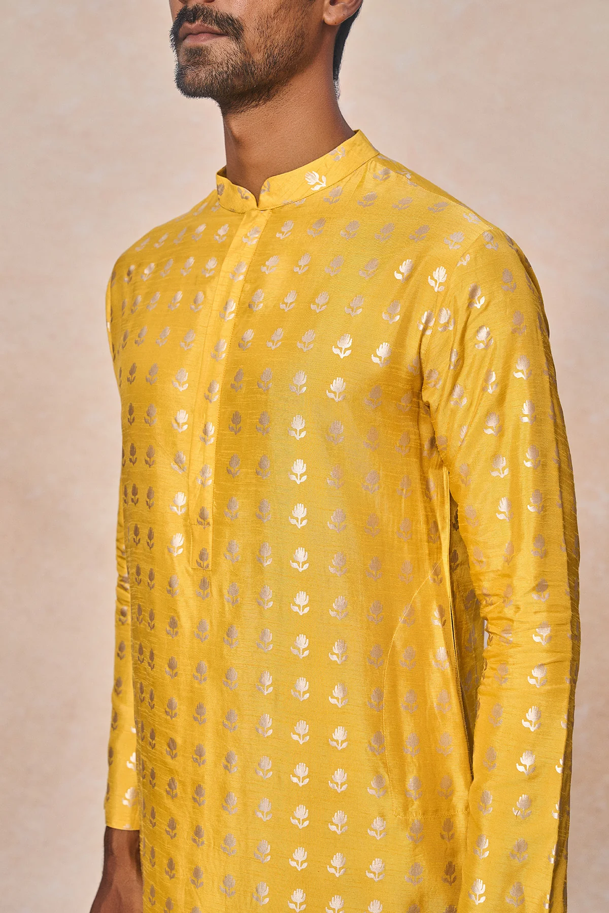 Mustard Wallflower Kurta Set - Image 6