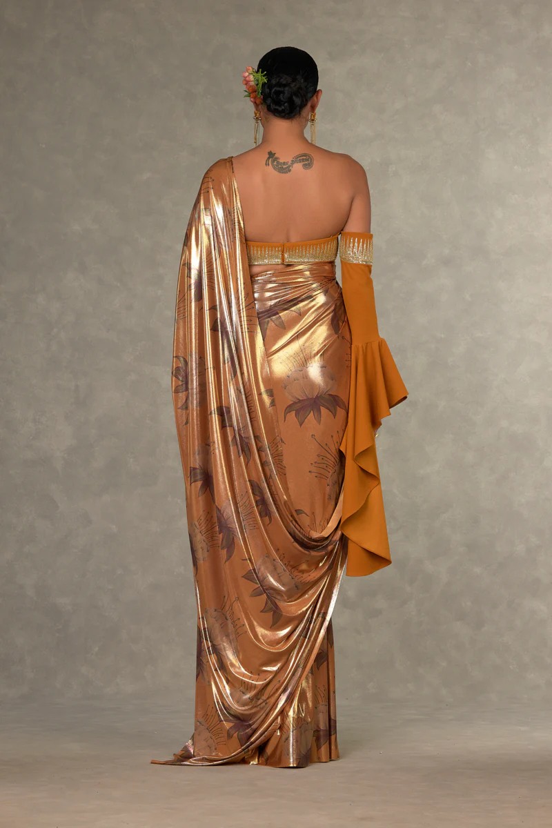 Ochre Masakali Saree - Image 14
