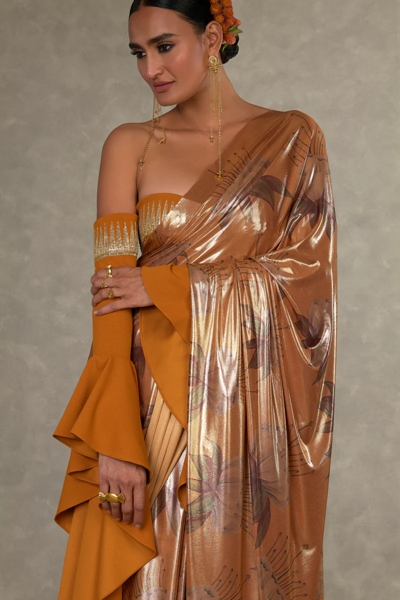 Ochre Masakali Saree - Image 7