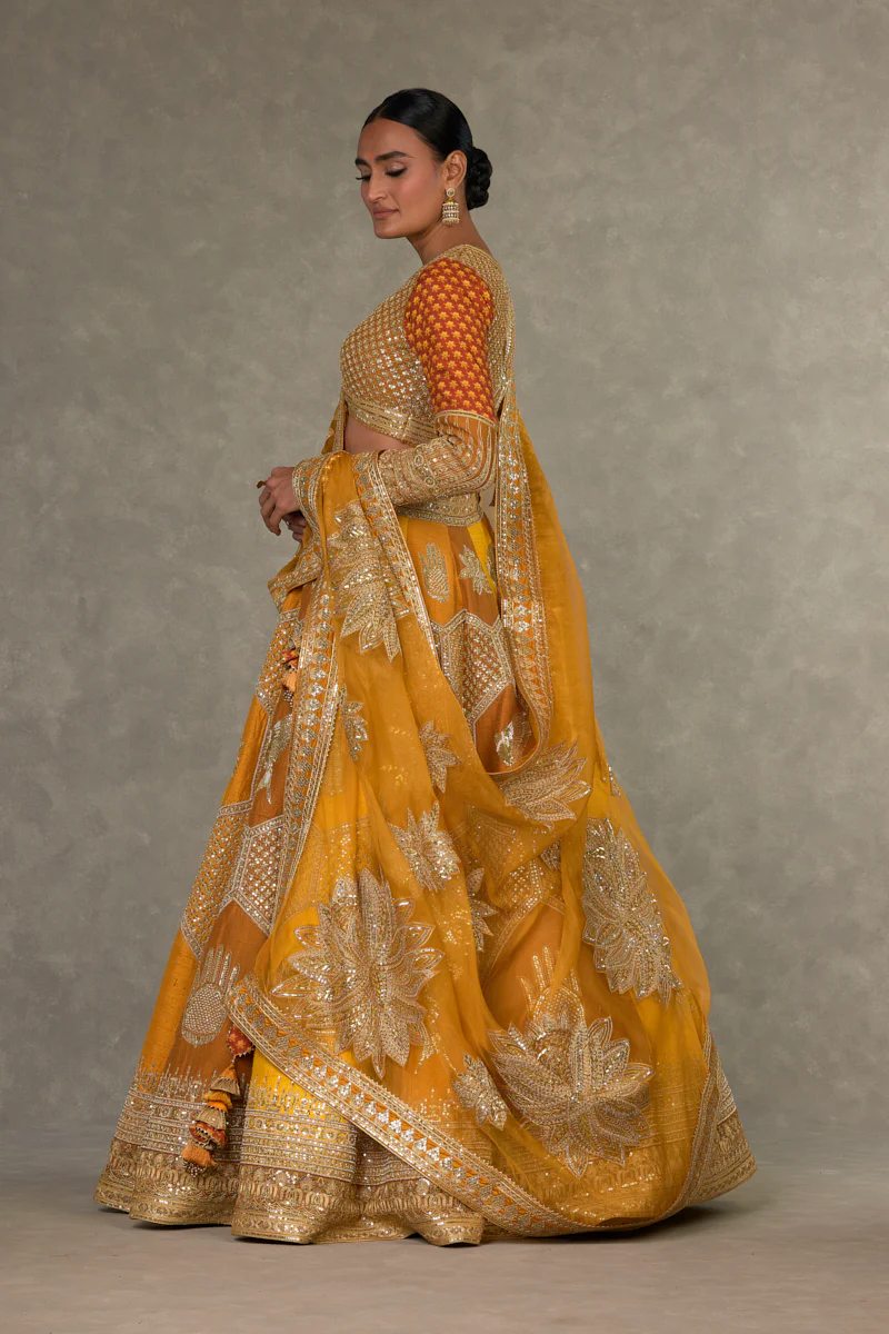 Ochre Neel-Kamal Lehenga - Image 5