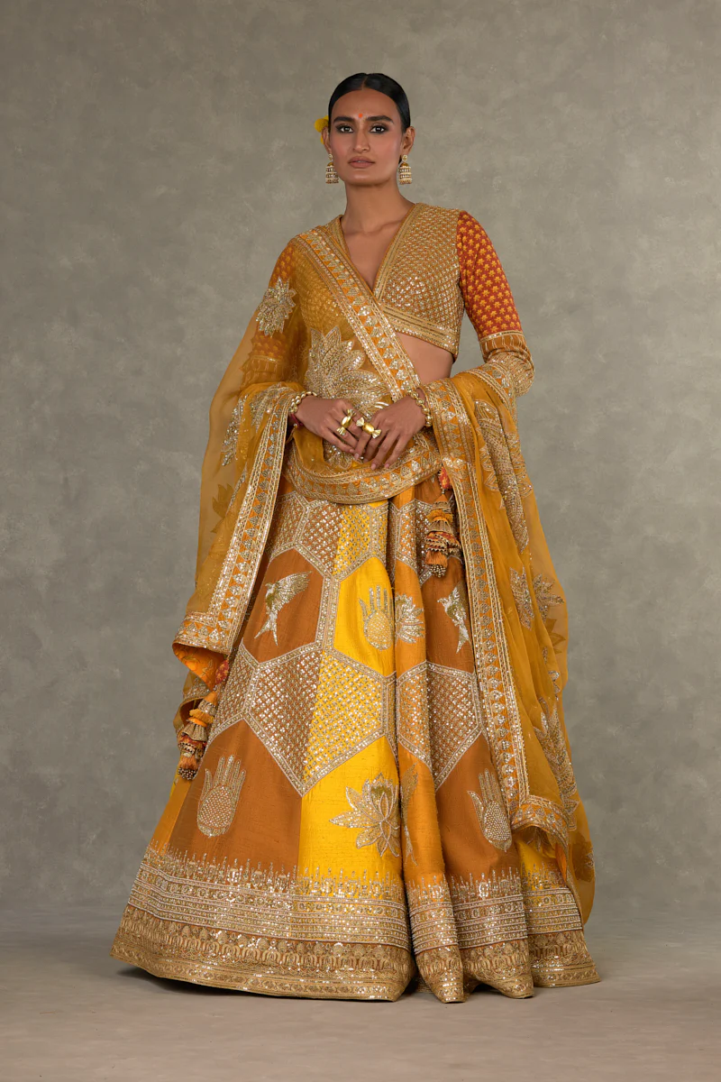 Ochre Neel-Kamal Lehenga - Image 7