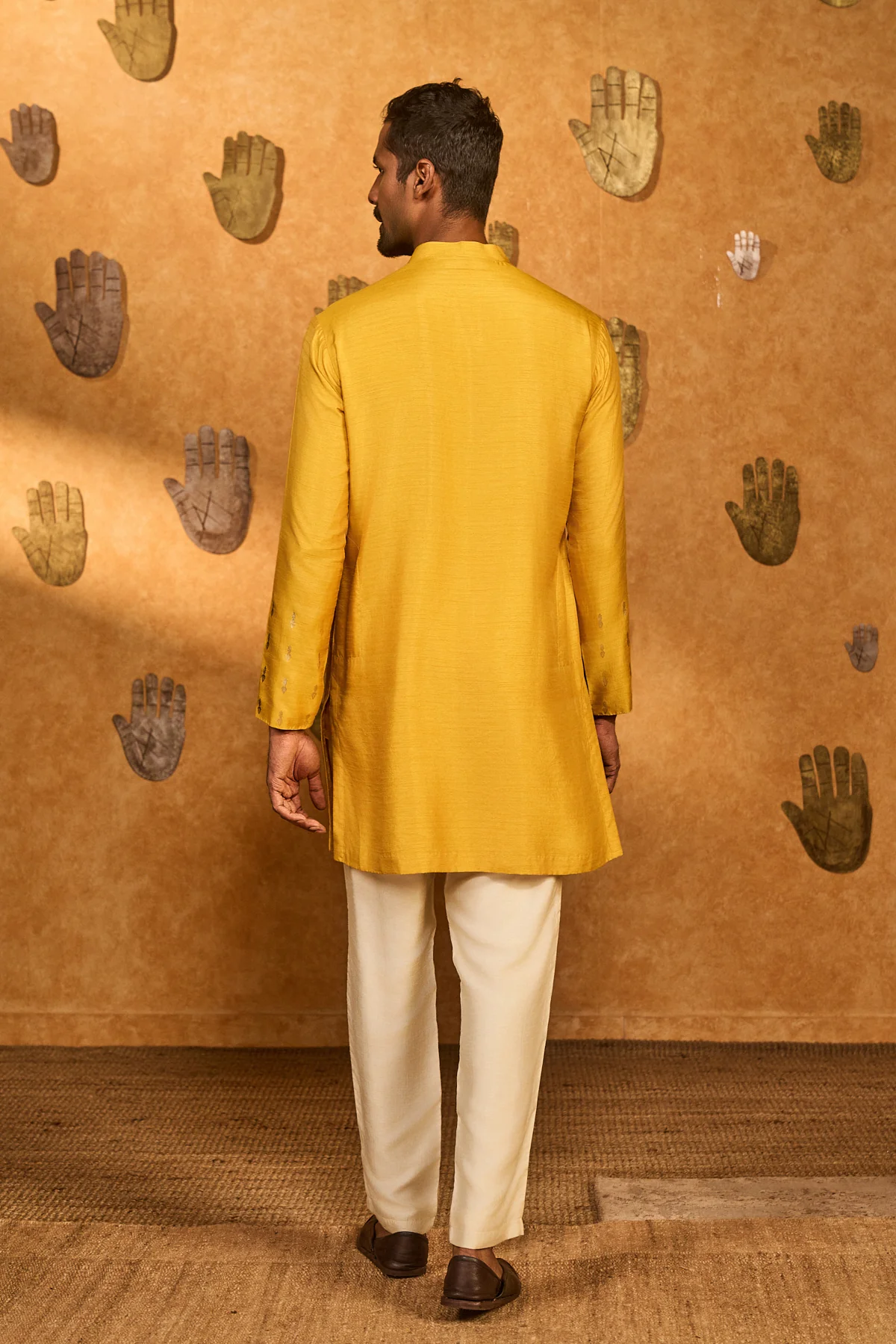 Ochre Trinklet And Pots Kurta Set - Image 2