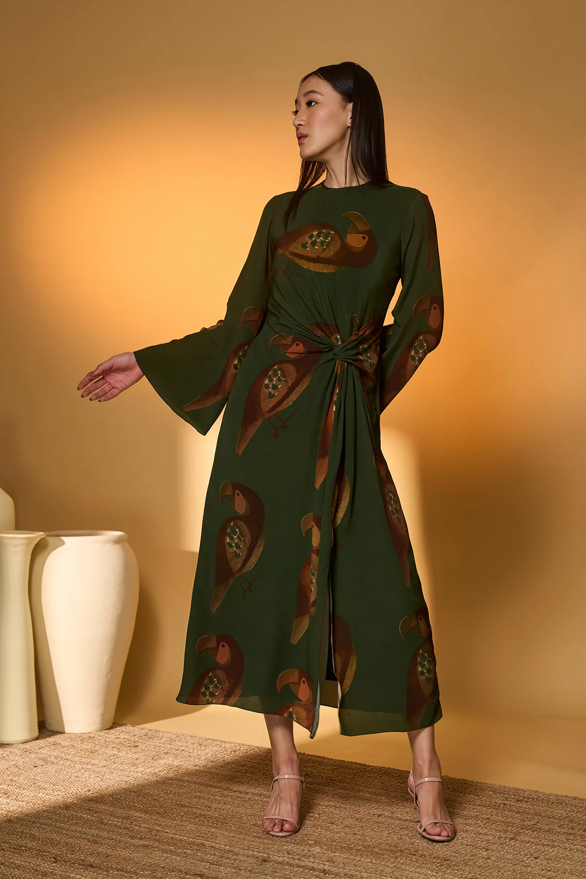 Olive Chirpy Chase Muse Dress - Image 3