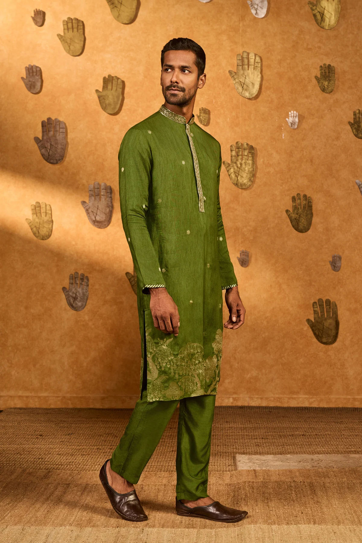 Olive Zen Kurta Set - Image 3