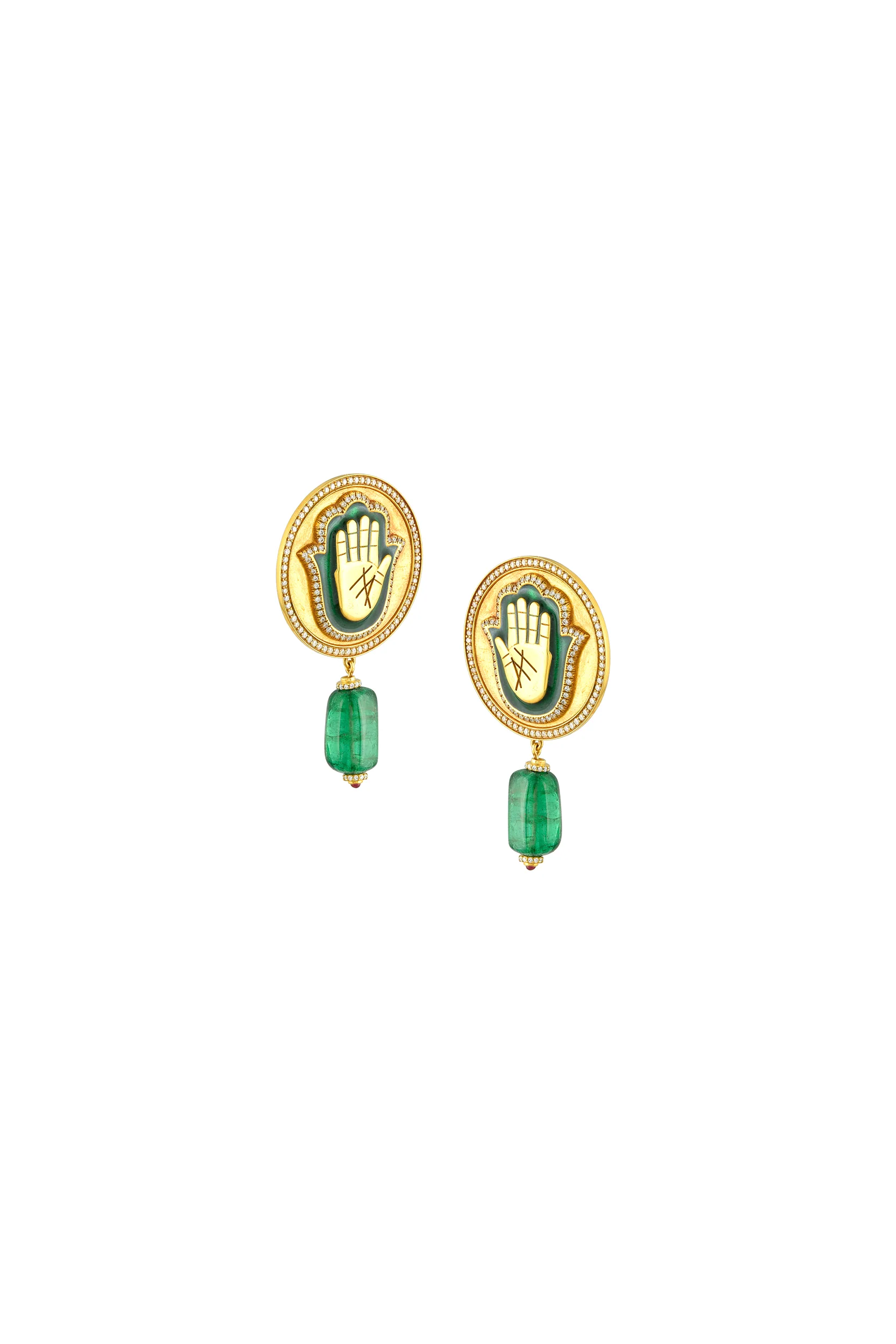 Palm Panna Earrings - Image 2