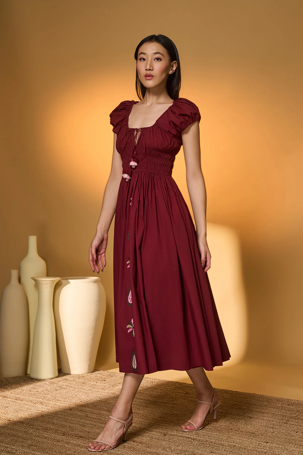 Pear of Tropics Smocked Midi Dress - Image 3