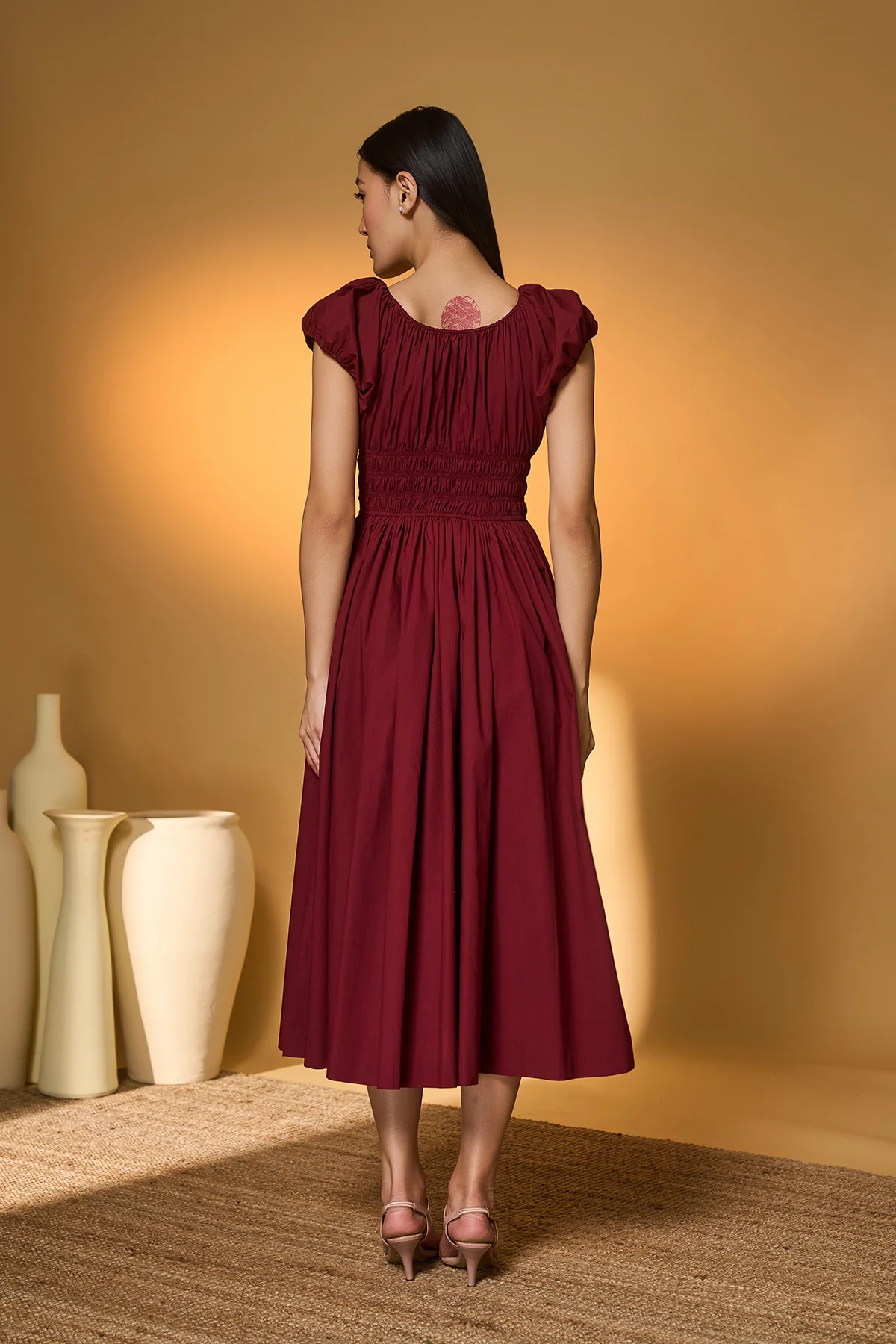 Pear of Tropics Smocked Midi Dress - Image 4