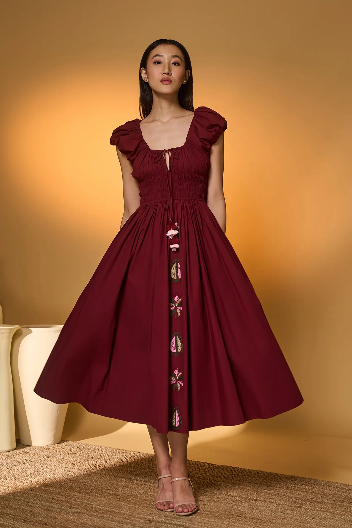 Pear of Tropics Smocked Midi Dress - Image 6