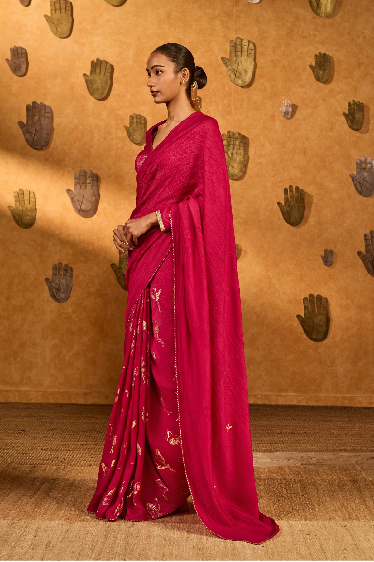 Pink Crane Dawn Saree - Image 6