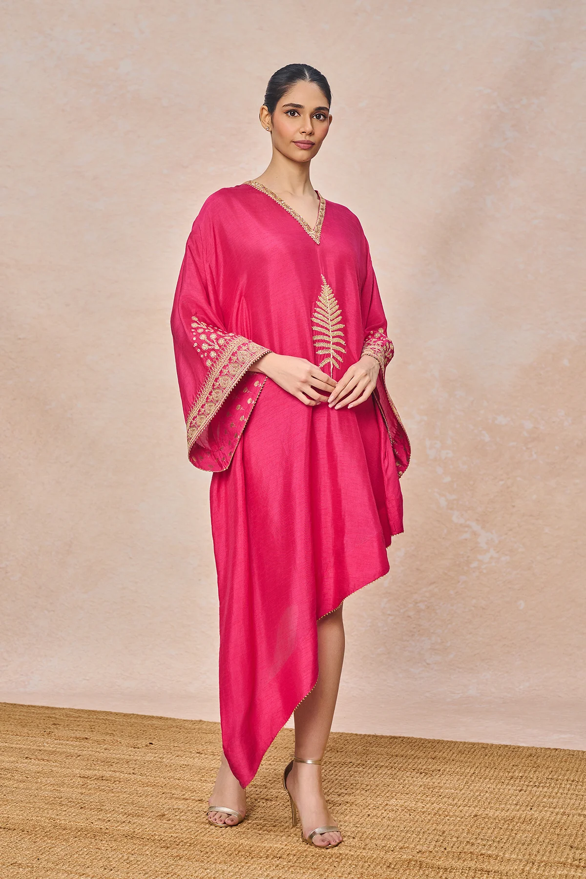 Pink Embroidered Kaftan - Image 2